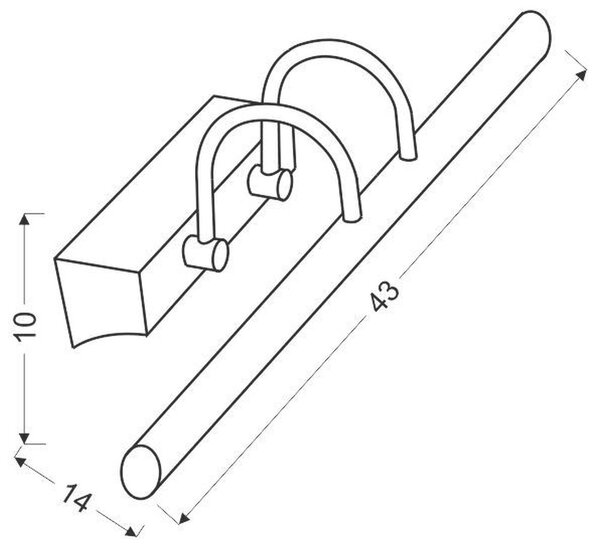 Candellux Linea lampă de perete 1x5 W crom 20-40763