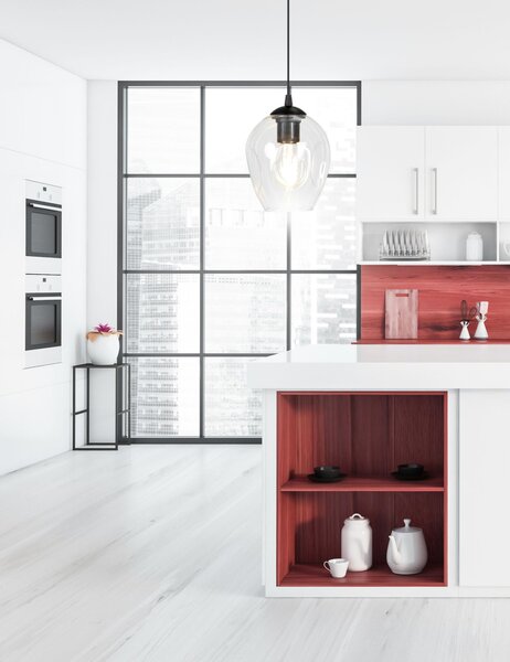 Emibig Istar lampă suspendată 1x15 W negru-transparent 679/1