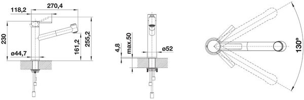 Blanco Ambis-S baterie bucătărie pe picior oţel inoxidabil 523119