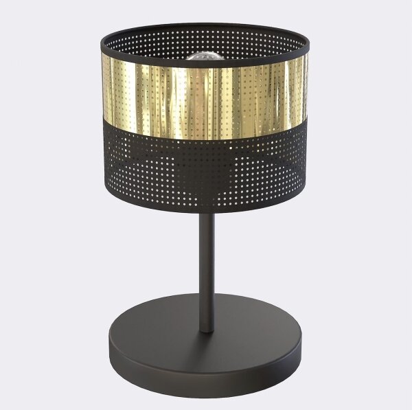 Lampă de masă LUX 1xE27/15W/230V negru/auriu