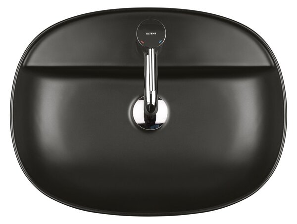 Oltens Hamnes lavoar 51x39 cm ovale de blat negru mat 41313300