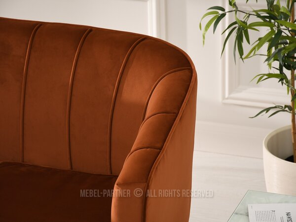Canapea Etimee S (cupru + negru). Promo -12%. 1111395