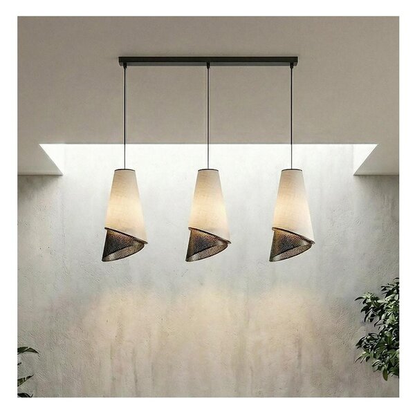 Lustră MODA pe cablu, 3xE27/15W/230V, gri/negru