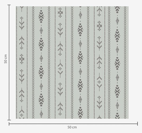 Tapet Motiv etnic cu modele în culorile gri și mentă, Tapet geometrie, Tapet dungi, a00138 : Uwalls.ro