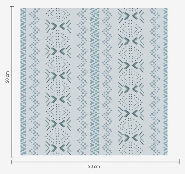 Tapet Geometrie cu broderie ucraineană pe un fundal albastru, Tapet abstract, a00139 : Uwalls.ro