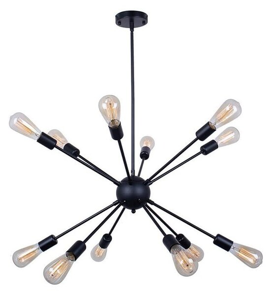 Lustra Ponile metal negru 52x52x100 cm