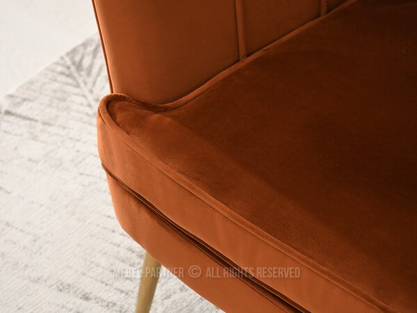Canapea Etimee S (cupru + negru). Promo -12%. 1111395
