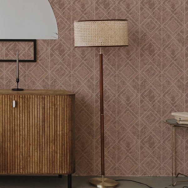 Tapet Romburi geometrice pe un fundal texturat, Tapet abstract, a00141 : Uwalls.ro