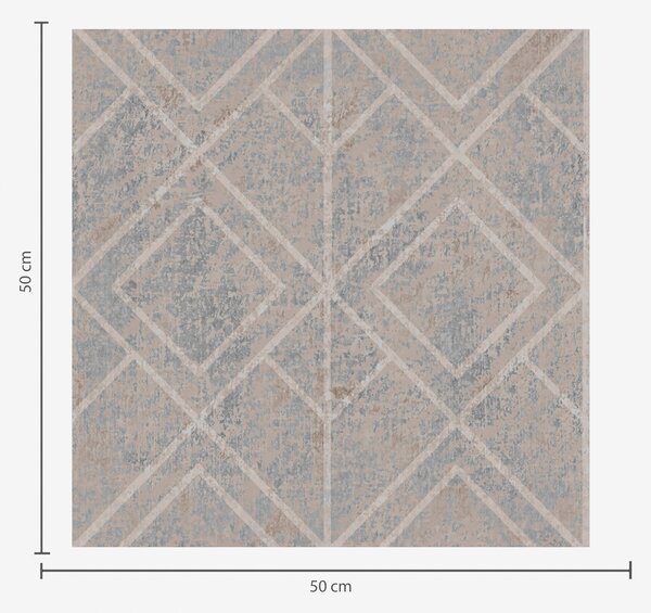 Tapet Diamante clasice în culorile albastru și bej, Tapet abstract, a00141v2 : Uwalls.ro