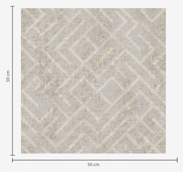 Tapet Model retro pe un fundal gri și bej, Tapete scandinav, a00142 : Uwalls.ro