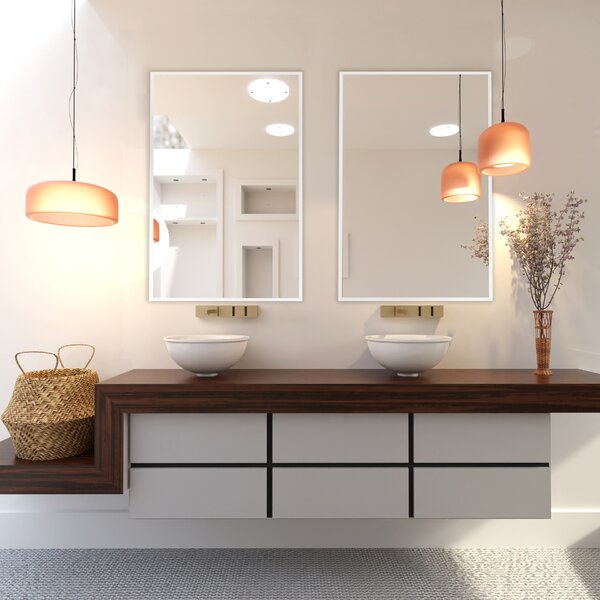 Baltica Design Tiny Border Straight oglindă 60x90 cm dreptunghiular alb 5904107904832