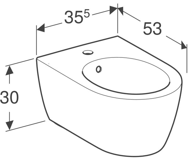 Geberit iCon bideu agăţat alb 501.898.00.1