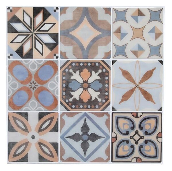 Set 4 x Autocolant de perete, tip gresie, 30x30 cm