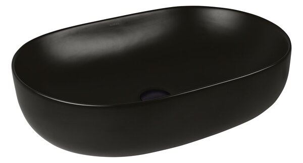 Oltens Hamnes lavoar 60.5x41.5 cm ovale de blat negru mat 40320300