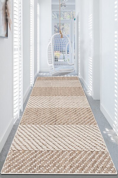 Traversa Hol Tresse Corde Djt, 80x300 cm, Poliester, Bej