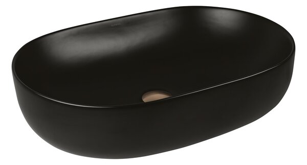 Oltens Hamnes lavoar 60.5x41.5 cm ovale de blat negru mat 40320300