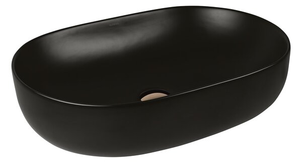 Oltens Hamnes lavoar 60.5x41.5 cm ovale de blat negru mat 40320300