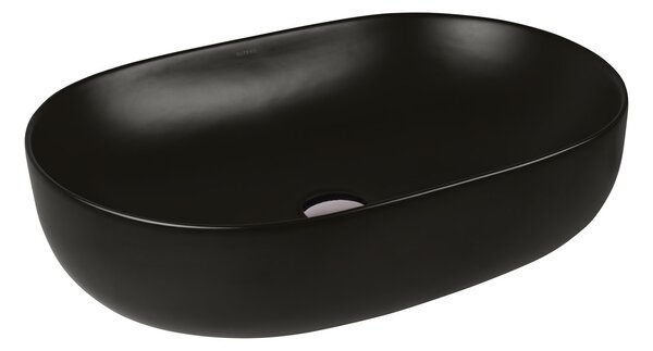 Oltens Hamnes lavoar 60.5x41.5 cm ovale de blat negru mat 40320300