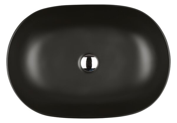 Oltens Hamnes lavoar 60.5x41.5 cm ovale de blat negru mat 40320300