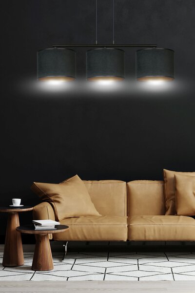 Emibig Hilde lampă suspendată 1x15 W negru-auriu 1054/3