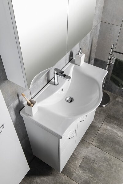 Aqualine Aqualine, chiuveta mobila ceramica ZARA 80 79,5x46cm, alb, 10080