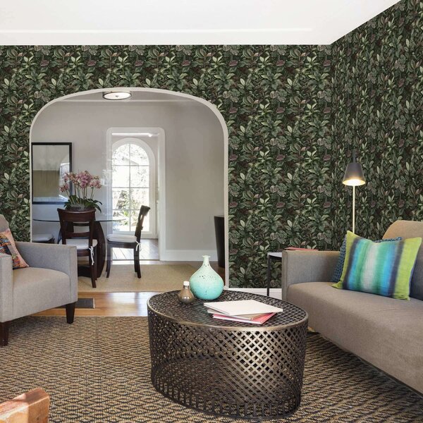 Tapet Verdeață tropicală în stil botanic vintage, Tapet flori, a00165 : Uwalls.ro