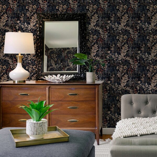 Tapet Model floral în culori naturale, Tapet stil englezesc, a00162 : Uwalls.ro
