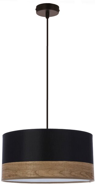 Candellux Porto lampă suspendată 1x60 W negru-lemn-maro 31-17598