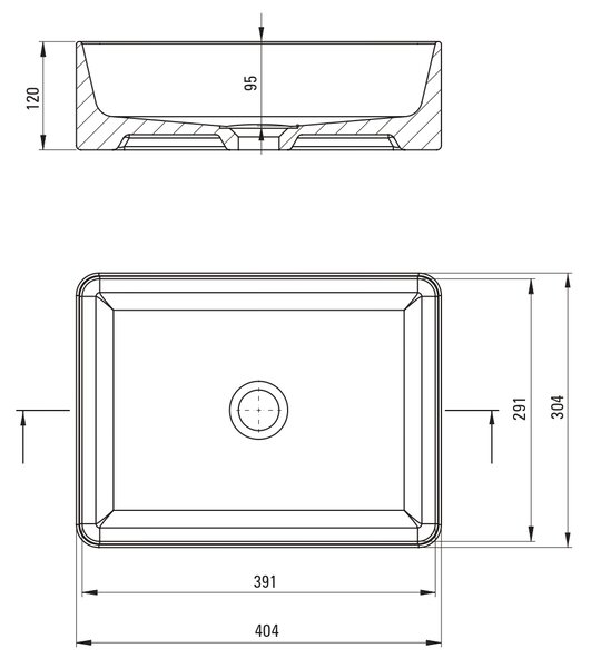 Deante Jasmin lavoar 40x30 cm dreptunghiular de blat alb CDJ_6U4S