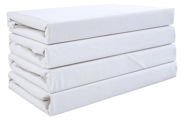 Cearsaf din bumbac DELUXA 145x245 cm alb