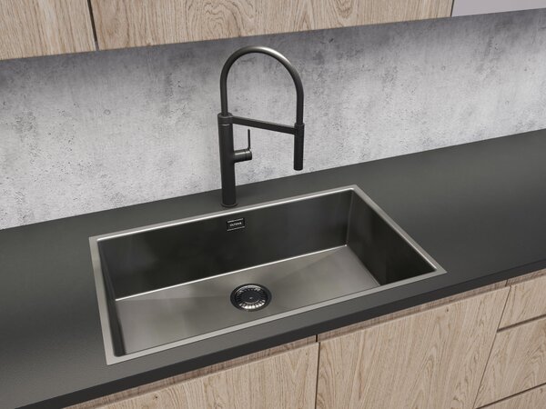 Oltens Stalvask chiuveta din otel 76x44 cm negru 71102300