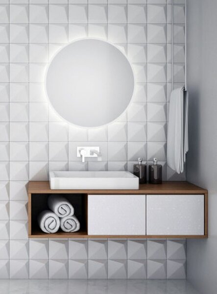Dubiel Vitrum Senso oglindă 70x70 cm rotund cu iluminare 5905241006963