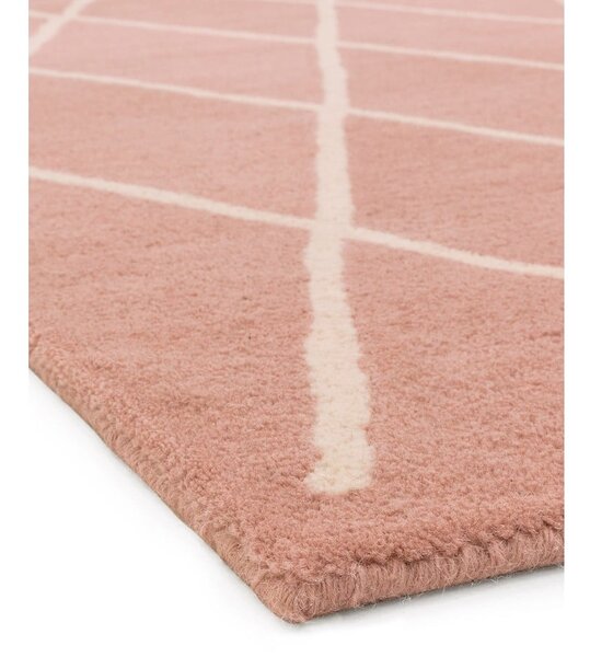Covor roz handmade din lână 80x150 cm Albany – Asiatic Carpets