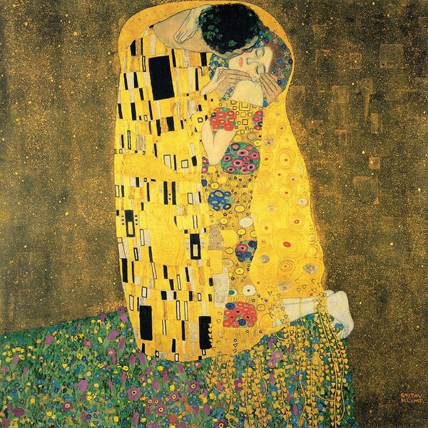 Reproducere tablou Gustav Klimt - The Kiss, 50 x 50 cm