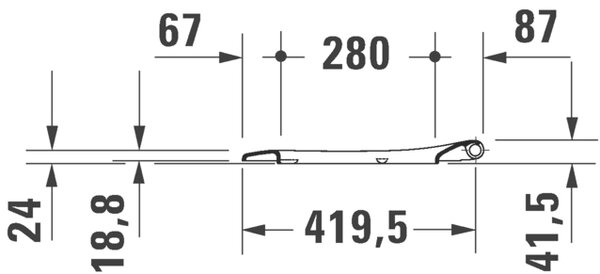 Duravit D-Neo vas wc cu capac soft-close agăţat fără margine alb 45870900A1