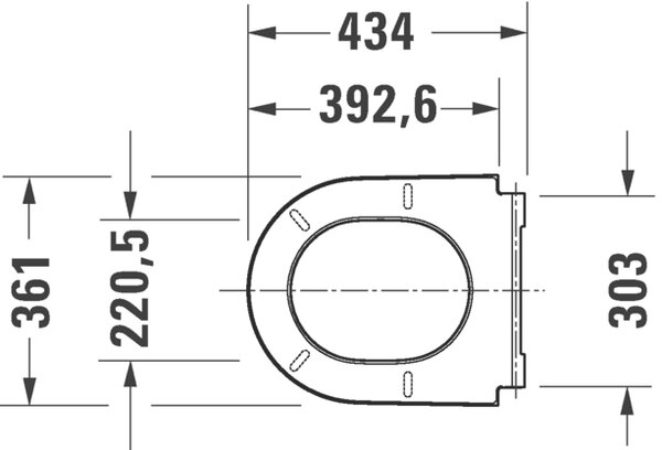 Duravit D-Neo vas wc cu capac soft-close agăţat fără margine alb 45870900A1