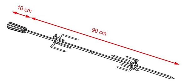 Ac de grătar + rotisor cu motor electric de 220V Fresca