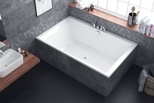 Excellent Crown Lux cada dreptunghiulară 190x120 cm alb WAEX.CRO19WH
