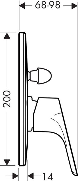 Hansgrohe Focus baterie cadă-duș ascuns crom 31947000