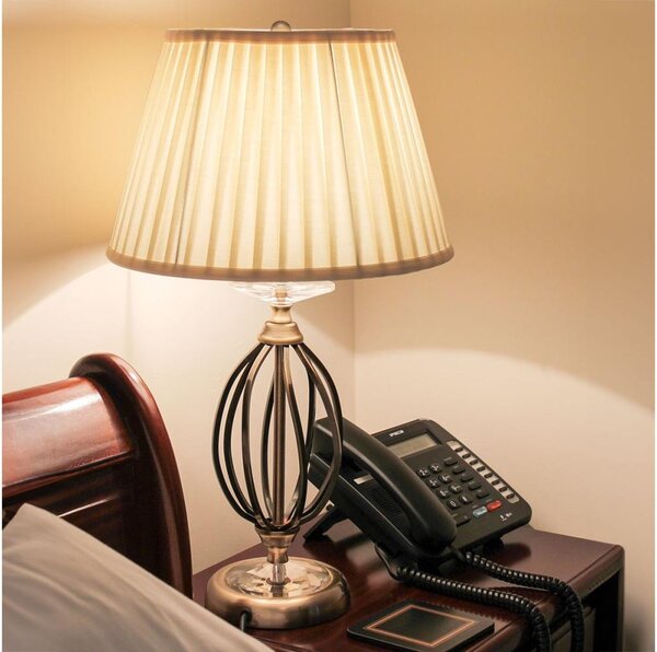Elstead AG-TL-AGED-BRASS - Lampă de masă AEGEAN, 1xE27/60W/230V, bronz