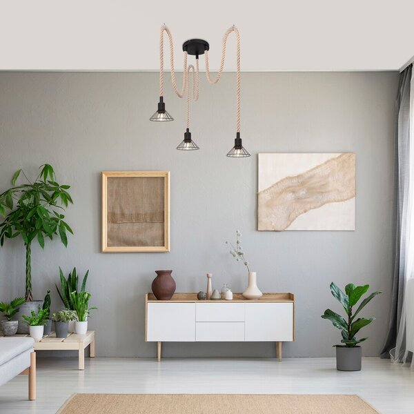 Rabalux Daryl lampă suspendată 3x40 W negru 5272