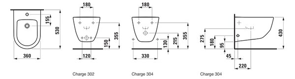 Laufen Pro A bideu agăţat alb H8309520003021