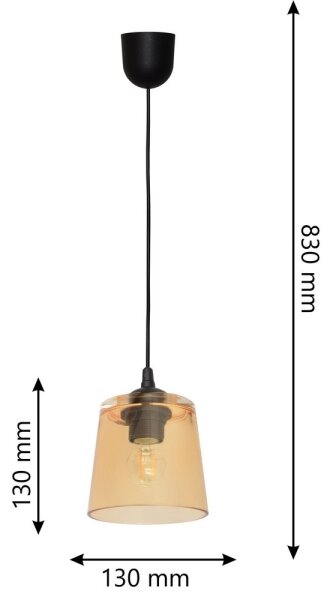 Lustră pe cablu LUCEA 1xE27/15W/230V