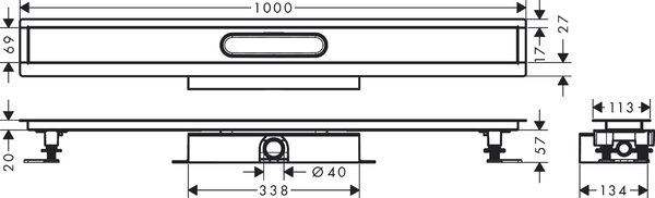 Hansgrohe uBox Universal set de montare cm 56020180