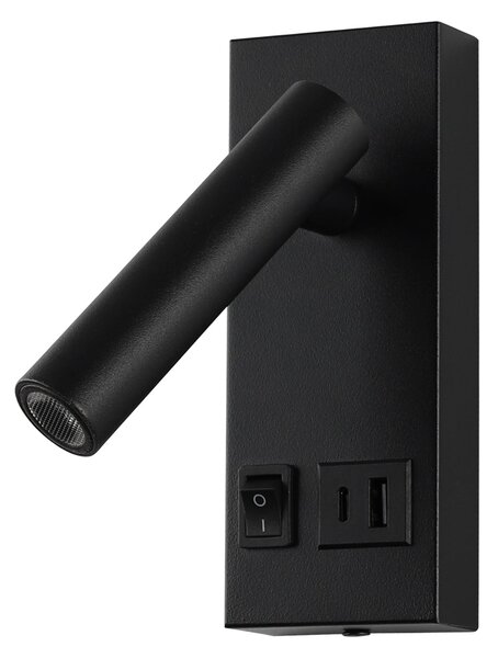Aplica LED Klausen Smarty B 2W 3000K Negru 14.5x15x6 cm Design Modern Minimalist Iluminat Accent Interior Durabila Eficienta Energetica Calitate