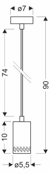 Candellux Tubo lampă suspendată 1x25 W negru-lemn 31-78568