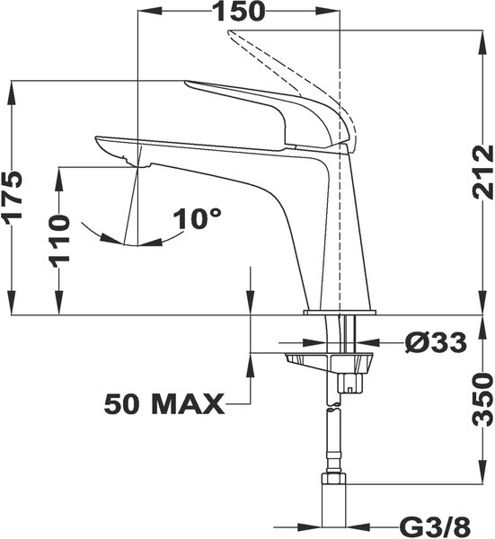 Teka Itaca baterie lavoar stativ || 67386020G3