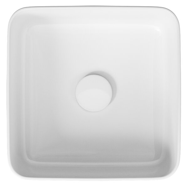 Cersanit Crea lavoar 35x35 cm pătrat de blat alb luciu K114-007
