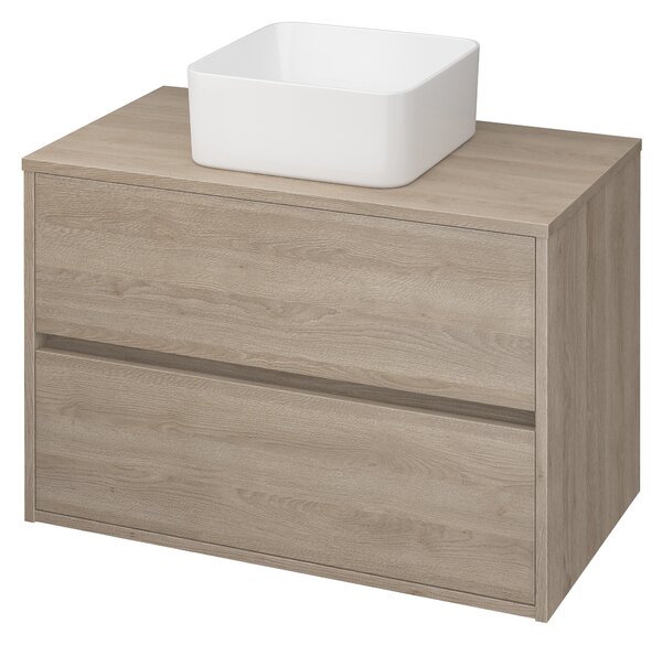 Cersanit Crea lavoar 35x35 cm pătrat de blat alb luciu K114-007