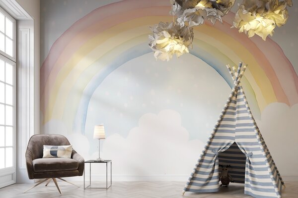 Tapet Curcubeu, Fototapet Pentru Copii, Rainbow pentru copiilor, w03924 : Uwalls.ro